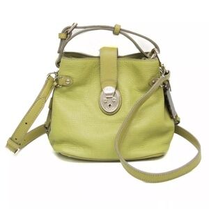 *NEW* Tumi MINI BUCKET  Women's Leather Shoulder Bag,Tote Bag Green Without Tag